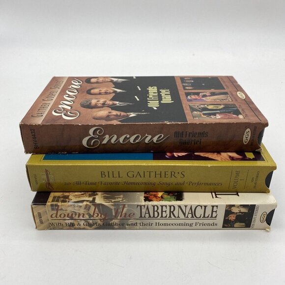 Lot 3 Bill Gaither's VHS Tapes 20 Favorite Songs Encore Down By‎ The Tabernacle - Picture 15 of 16